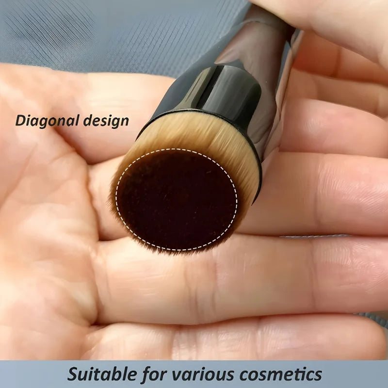 1 Basic Foundation Make-Up Brush Flat Top Brush, Contour Brush, Bevel Powder Blusher Brush, Professional Makeup Brush
