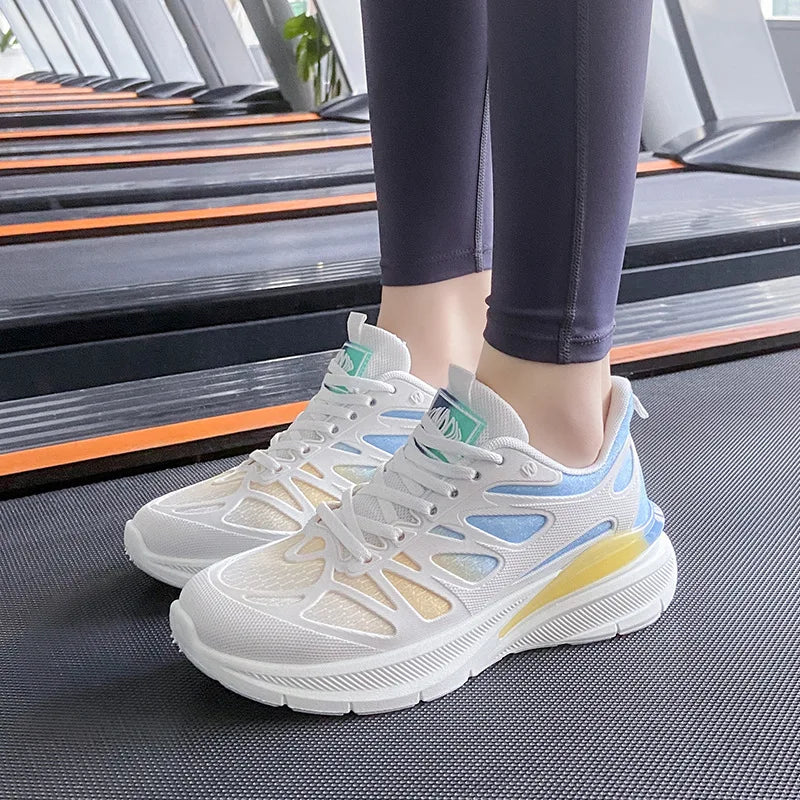 Denim Canvas Sneakers Women Slip On Light Blue Retro Skull Platform High Top Sneakers Ladies 2025 Spring Vulcanized Shoes Woman