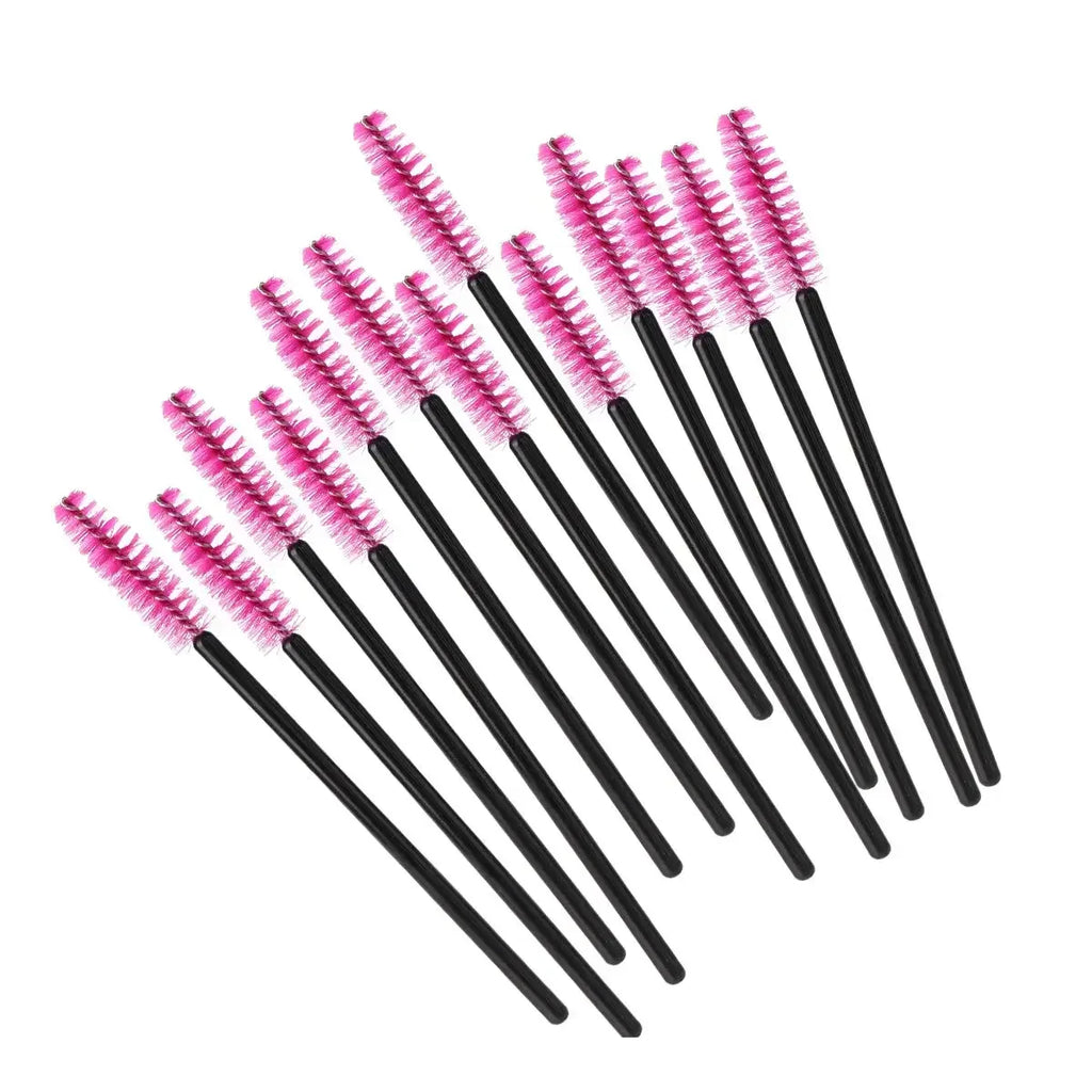 100Pcs Disposable Micro Eyelash Extension Makeup Kit Eyelash Brush Mascara Wands Applicator Spoolers Eyebrow Comb Brushes Lashes