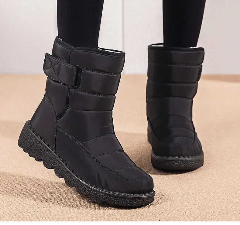 Women Boots 2024 Winter Shoes Woman Waterproof Snow Boots Winter Warm Fur Botas Mujer Korea Style Black Ankle Boots For Women