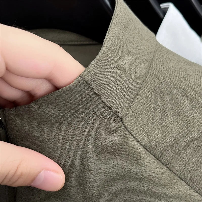 Luxury Men's Brand Spring High Quality T-Shirt Mock Neck Zipper Printing Long Sleeves Hoodie Leisure Fashion Men's Clothing Tops