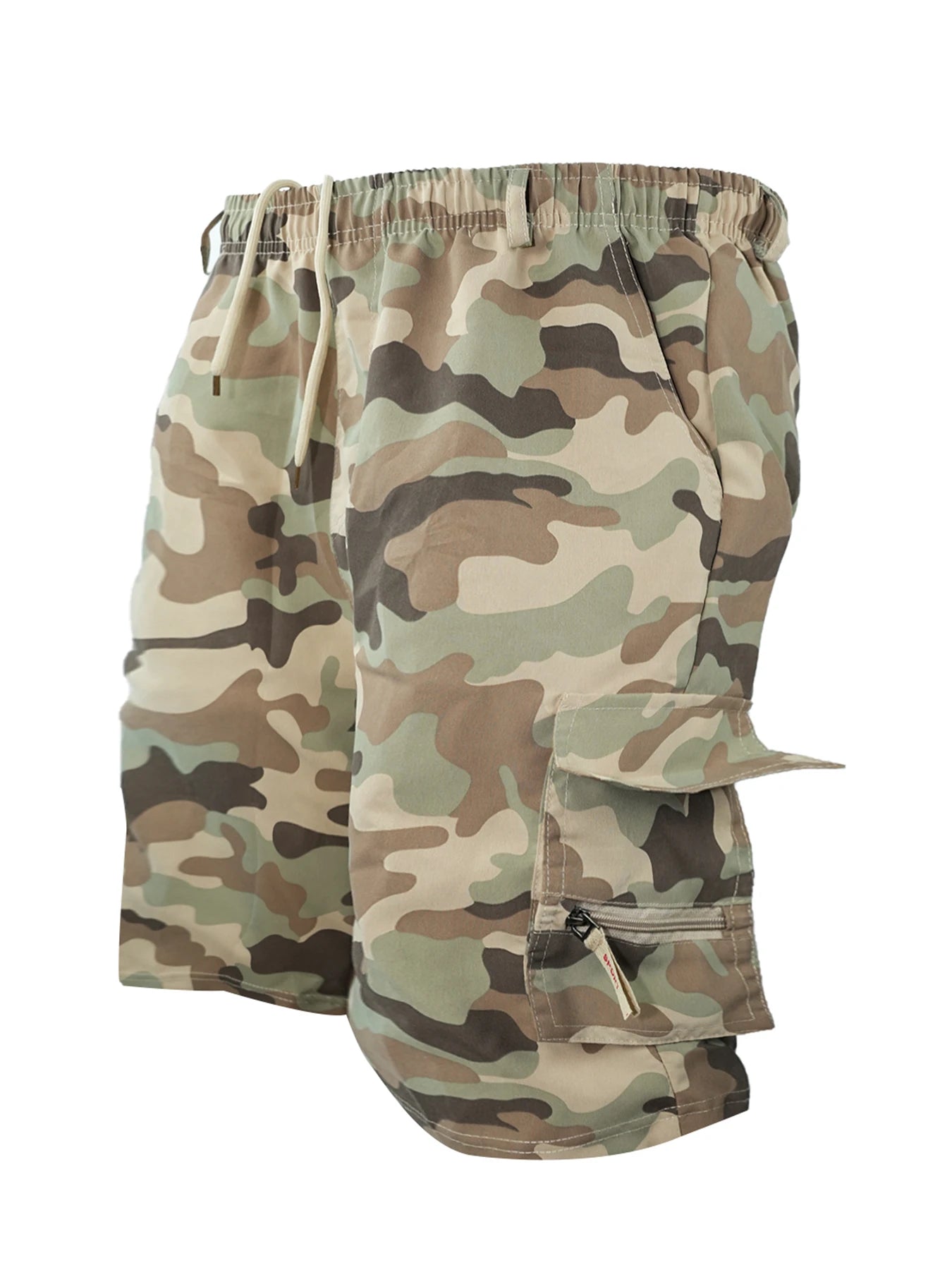 Men's Camouflage Cargo Shorts Casual Loose Work Tooling Shorts Summer Male's Outdoor Multi-pockets Knee Length Short Pants S-3XL