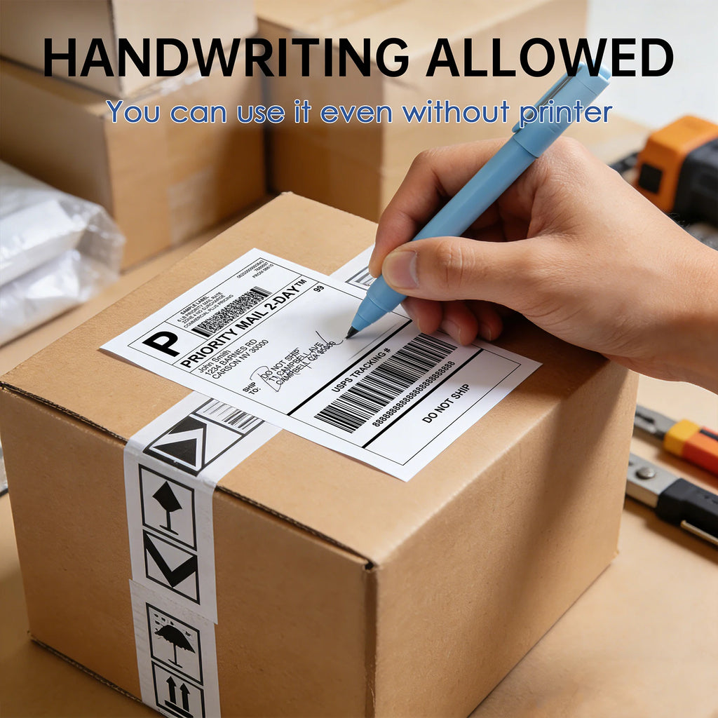 500 Sheets Thermal Printer Paper 4x6 inch A6 100*150mm Size Sticker Paper for Thermal Shipping Label Barcode Address LOGO