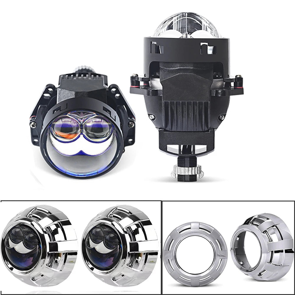 140W 3.0 Inch Dual Hyperboloid Bi LED Projector Lens 35000LM for Hella 3R H4 H7 9005/9006 Car Upgrade Accessories Retrofit