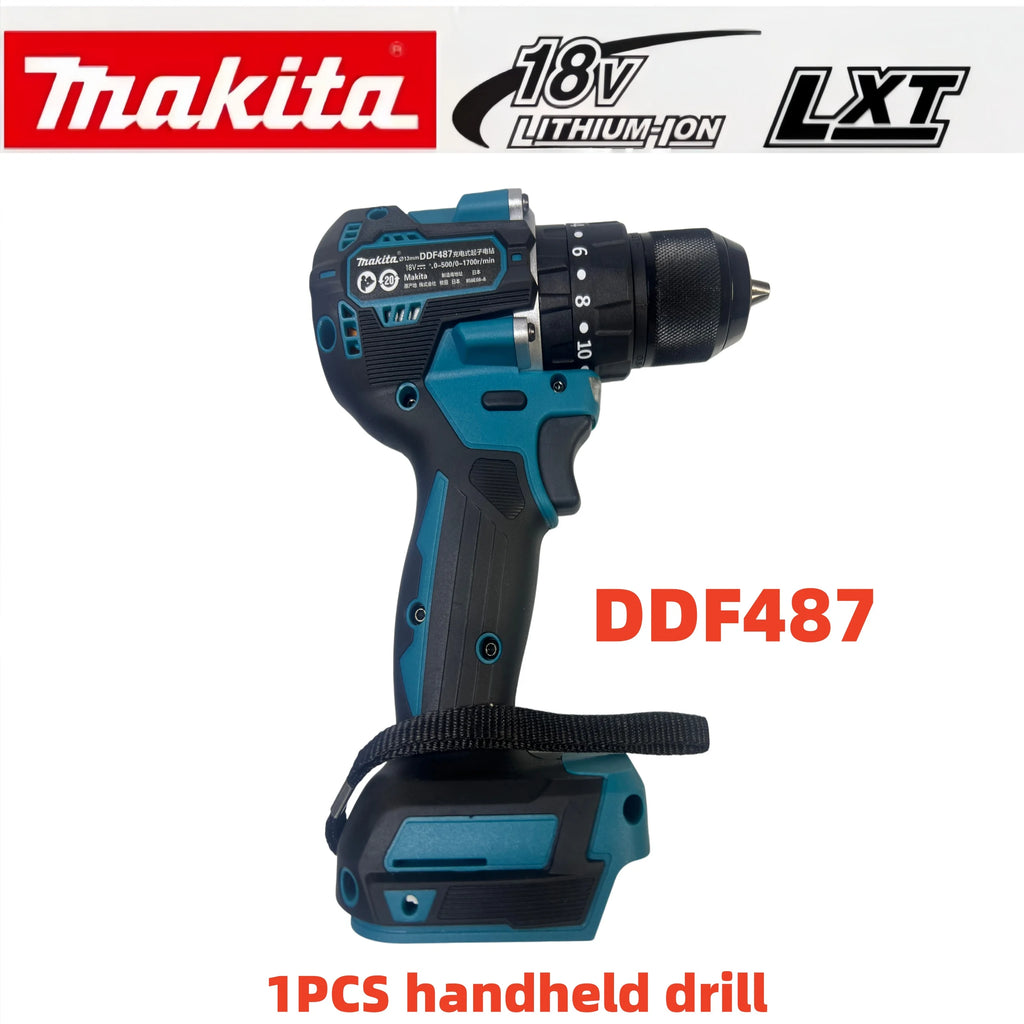 Makita DDF487 10mm Brushless 18V 3.0Ah Li-ion Cordless Drill, High Torque Electric Screwdriver With Makita 18V Battery