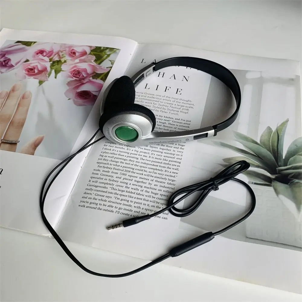 Fashion Retro Classic Headset Y2K Wired Headphone 3.5mm Type C Over Ear Earbud