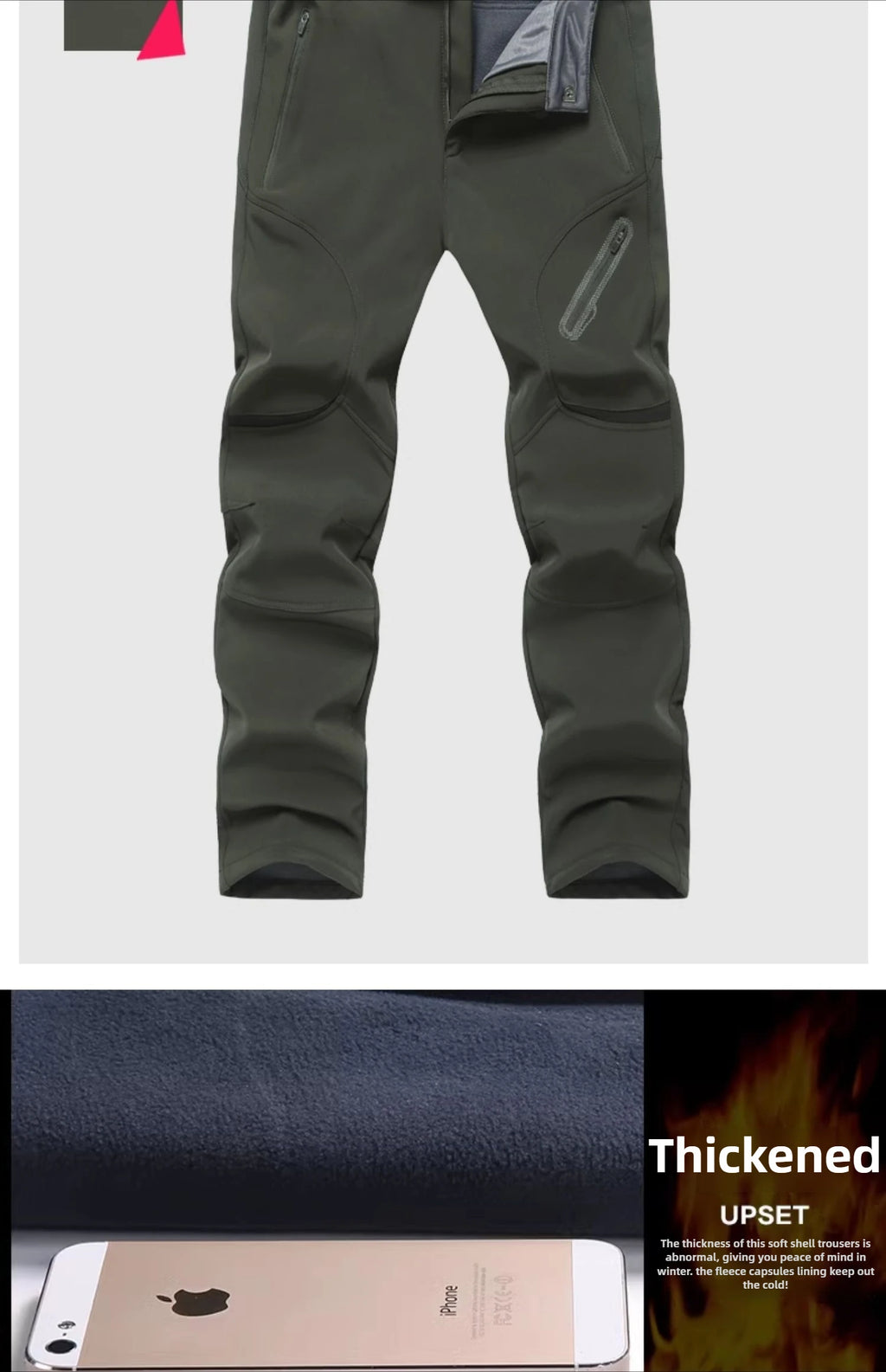 2026 Big Size Waterproof Pants Men Soft Shell Fleece Warm Trousers Male Outdoor Plus Large 9XL 4XL 8XL Work Winter Autumn Black