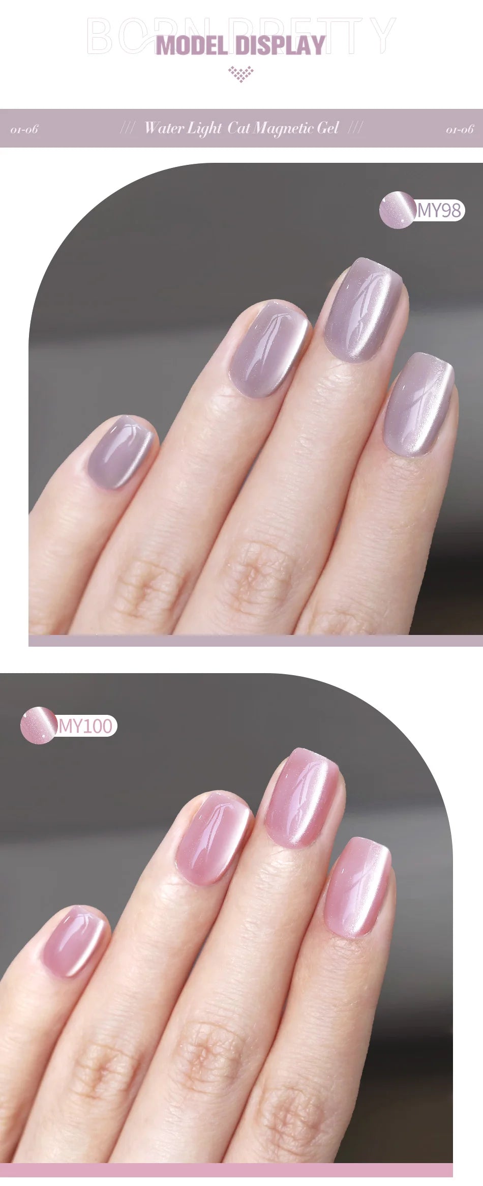 BORN PRETTY 10ml Silver Water Light Cat Magnetic Gel Nail Polish Nail Supplies Vernis Semi Permanent Gel for Fall Winter Nails