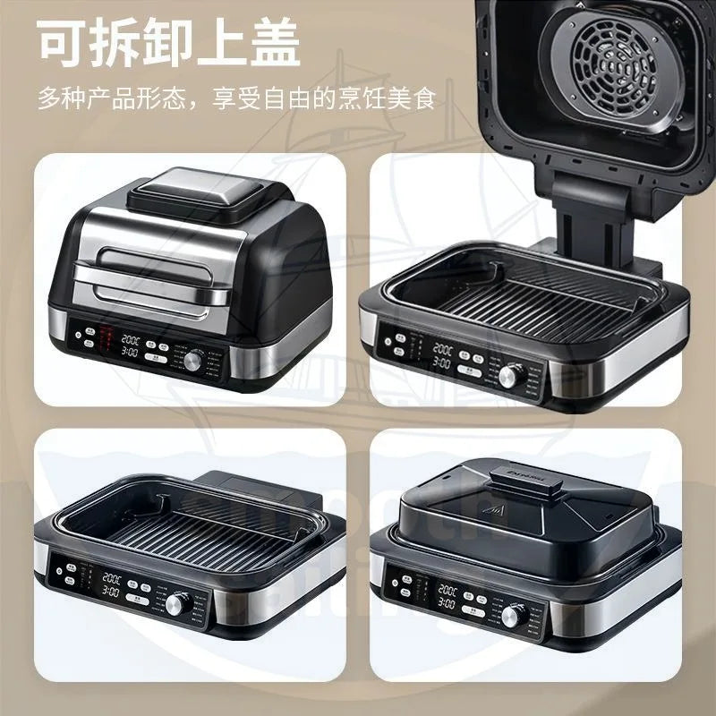 110V 220V Intelligent Fully Automatic Steak Grill Household High Temperature Multi-function Electric Cooking Pan