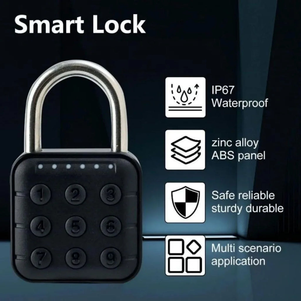 Electronic Lock Tuya Bluetooth Fingerprint Padlock Digital Luggage Lock APP Temporary Password Remotely IP67 Decompression Toys