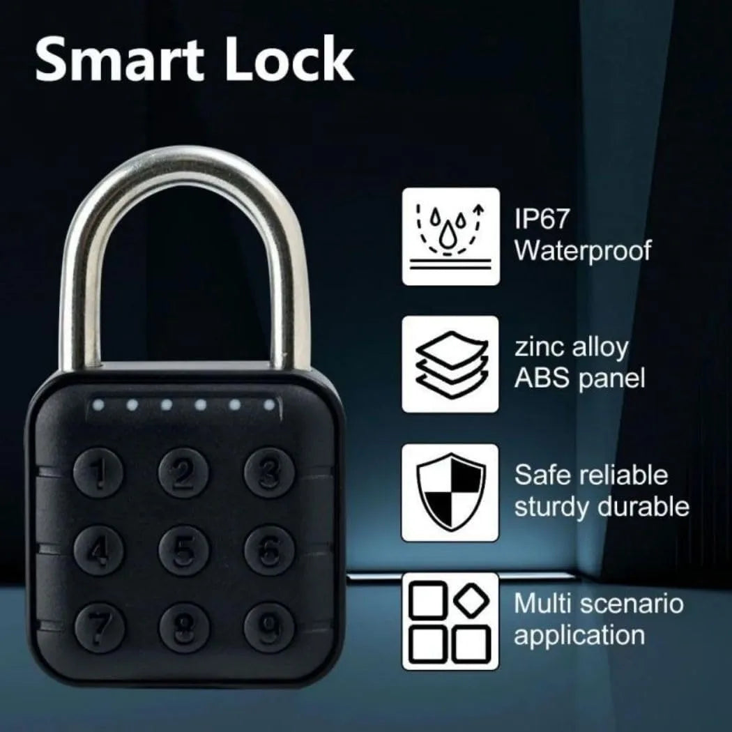 Electronic Lock Tuya Bluetooth Fingerprint Padlock Digital Luggage Lock APP Temporary Password Remotely IP67 Decompression Toys