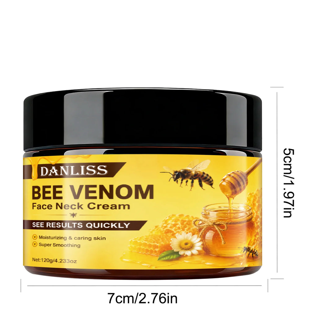 Bee Venom Face & Neck Cream with Hyaluronic Acid – Lifting, Smoothing & Hydrating Moisturizer for Visible Contour Improvement.