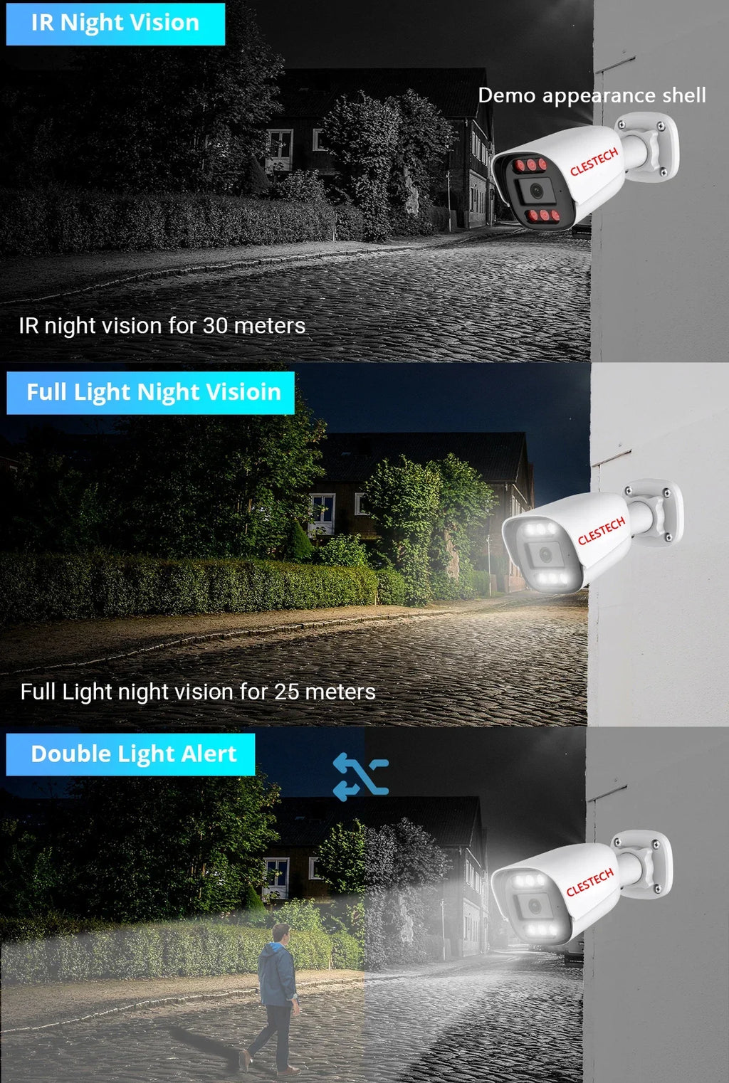 AI Audio IP POE Camera 5MP 4MP H.265 HD Infrared Full Color Dual Light RTSP ONVIF XMEye Outdoor Waterproof Security System with