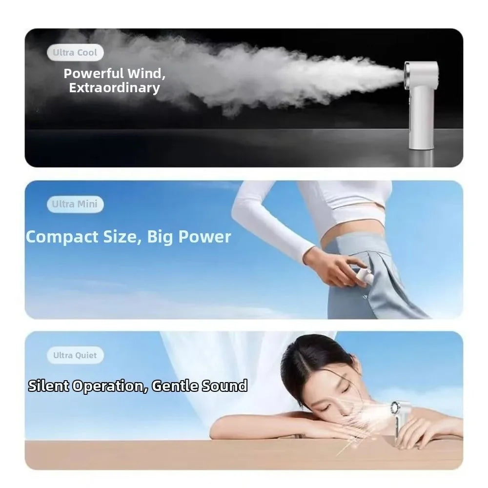Air Cooler High-speed Handheld Fan Quiet Operation Waterproof USB Rechargeable Fan Long-lasting Strong Wind Fan Desktop