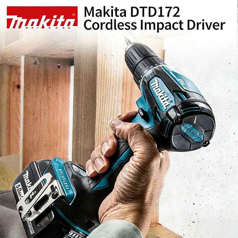 2026 Makita DTD172 Cordless Impact Driver 18V LXT Brushless Motor 180 N·M Electric Drill for Wood & Bolt T-Mode