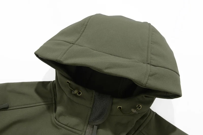 Men Lurker Shark Skin Soft Shell Tactical Jacket Waterproof Fleece Hooded Coat Hunt Clothes Autumn Solid Outdoor New Jacket Men