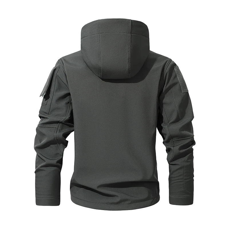 Men Lurker Shark Skin Soft Shell Tactical Jacket Waterproof Fleece Hooded Coat Hunt Clothes Autumn Solid Outdoor New Jacket Men