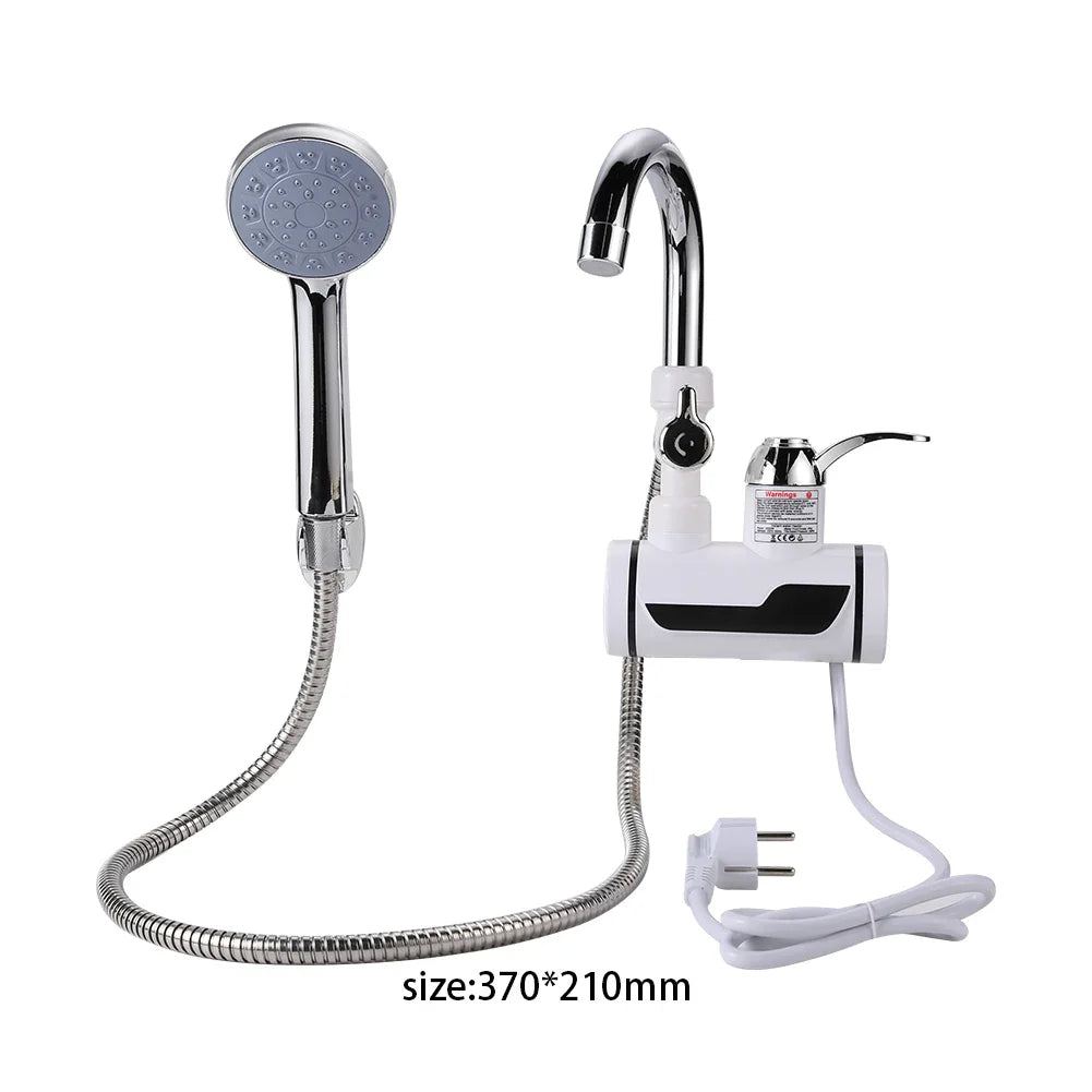 220V Electric Instant Hot Water Faucet 3000w Water Heater Fast Heating Tap with LED Temperature Display Water Heater Shower