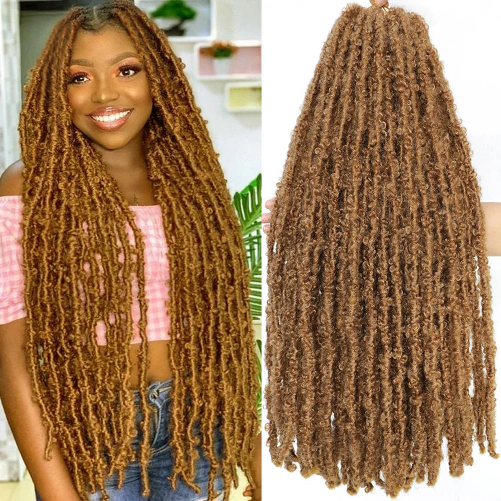 12 14 18 24 36 Inches Distressed Butterfly Locs Crochet Hair Faux Locs Crochet Braids Messy Soft Locs Braiding Hair Extensions