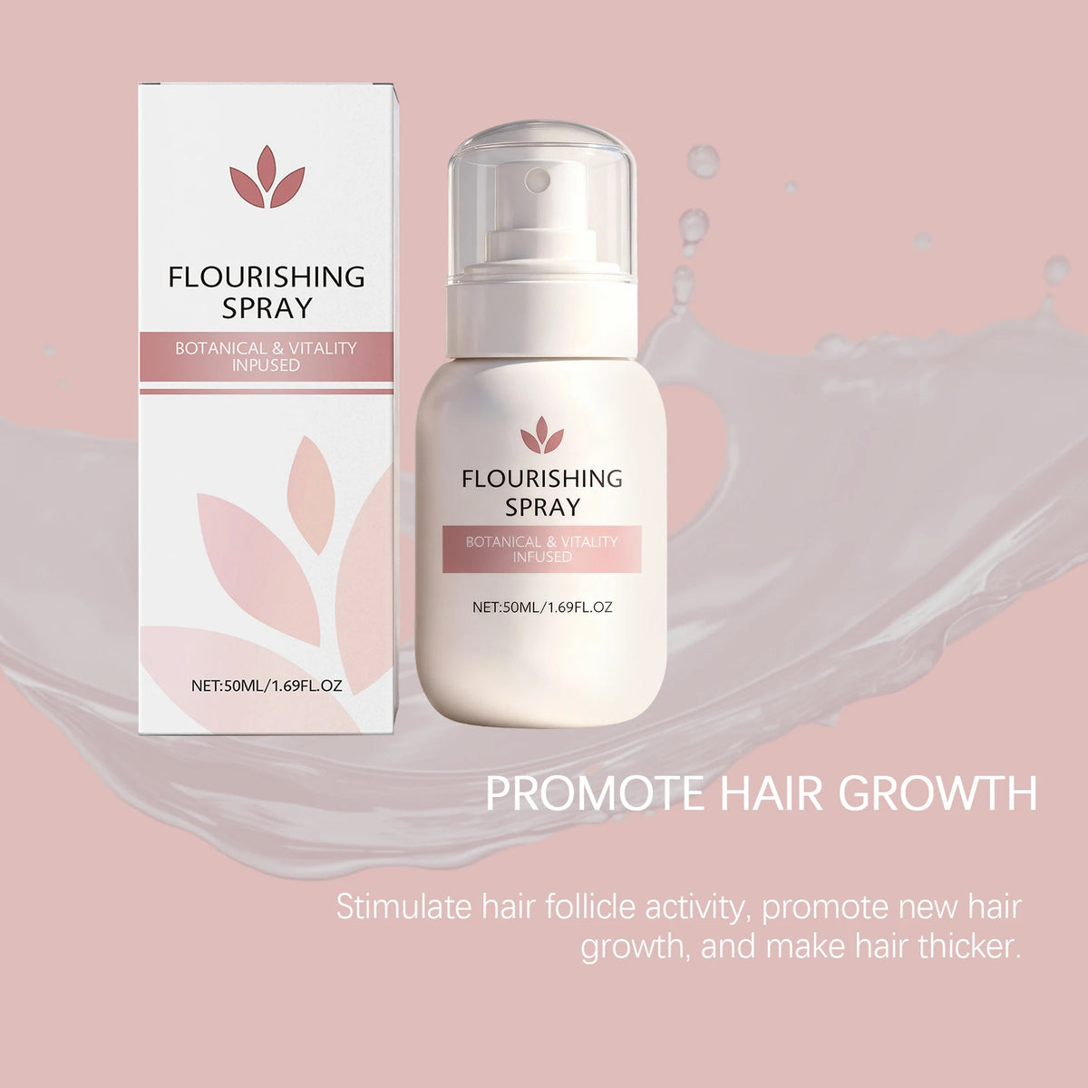 Thickens Hair Spray Nourishes Hair Follicles Promotes Hair Growth Reduces Dry Frizzy Breakage Hair Strengthen Hair Roots Spray