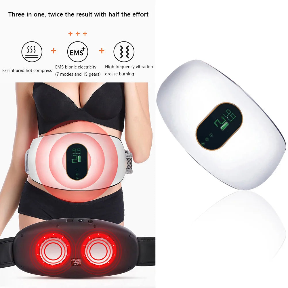 Rechargeable Body Slimming Machine Waist Belt Waist Fitness Massager Weight Loss and Body Shaping Instrument Constipation Relief
