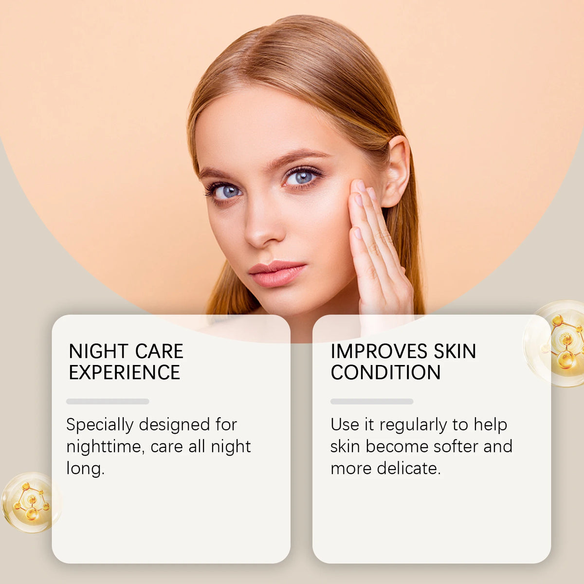 Hoygi Anti-Wrinkle and Firming Serum Moisturizing Facial Rejuvenation Deep Hydration Face Glowing Skin Care Overnight Mask 30g