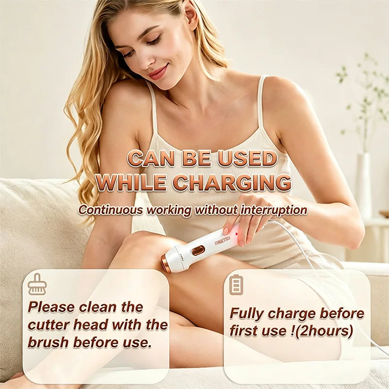 2026 New Ladies 3 in 1 Electric Hair Removal Set Portable Multi Head Shaver Painless for Face Legs Underarm Bikini