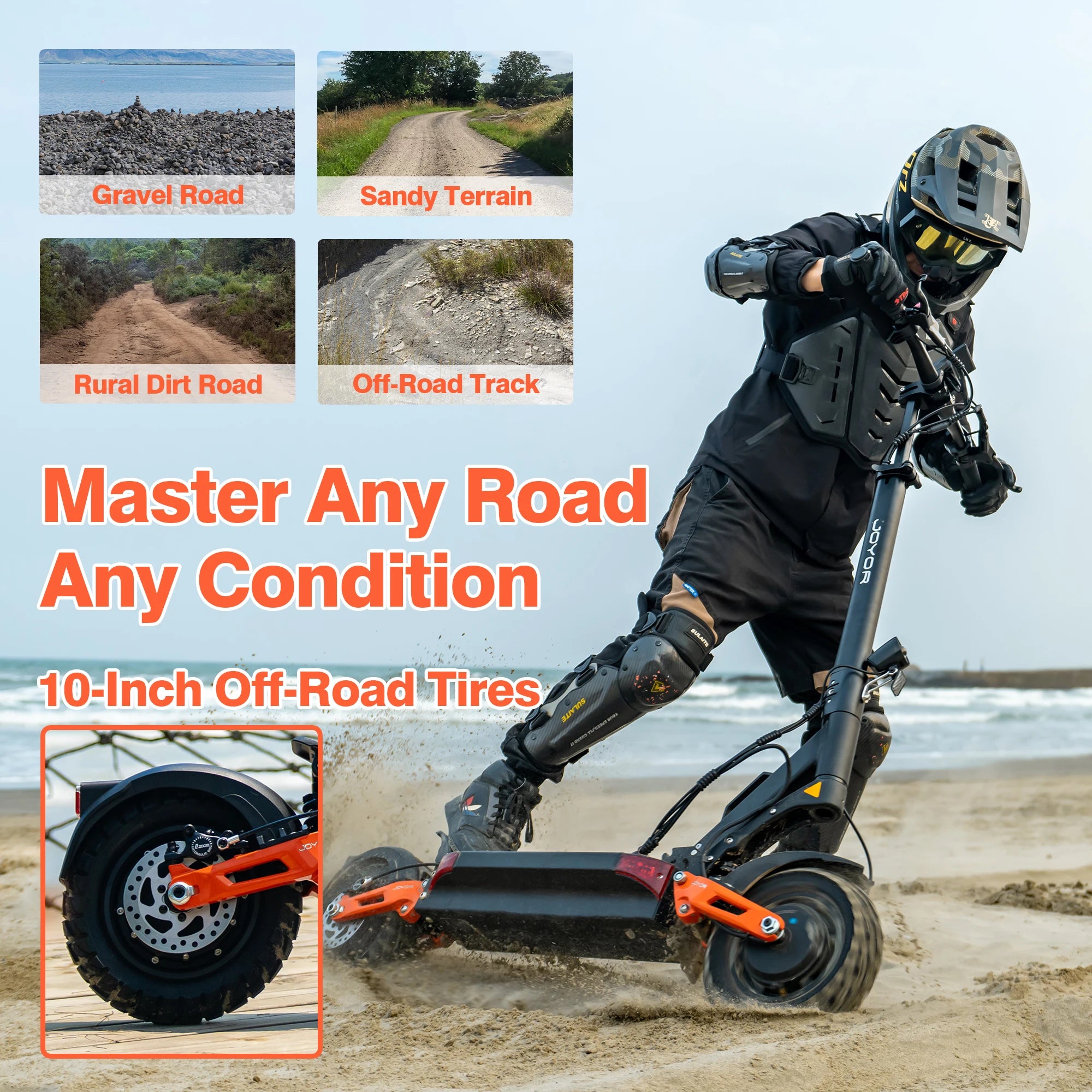 JOYOR T10 2000W Dual Motor Electric Scooter 60V18Ah Long Range Off-Road Foldable E-Scooter for Adults Heavy Duty Shock Absorber USA Local Warehouse Fast Shipping 3-5 Days Duty Free High Speed Powerful Kick Scooters Mobility S
