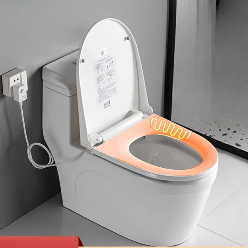 Heated Toilet Seat 4-Level Adjustable Temperature Leakproof Toilet Lid Waterproof U/V Seat Cushion Antibacterial