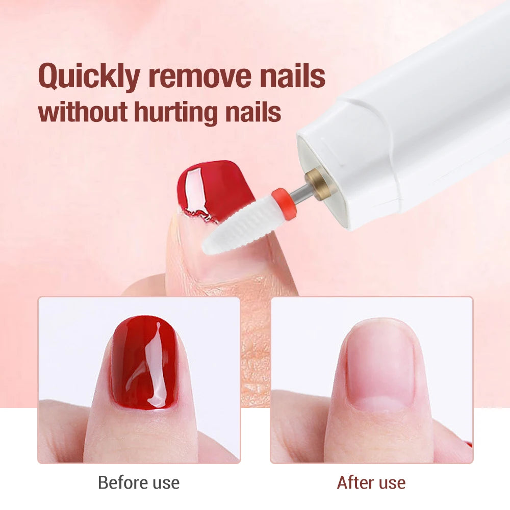 Professional Manicure Pedicure Kit Cordless Electric Nail File Set Nail Drill Machine Hand Foot Care Tool for Grind Trim Polish