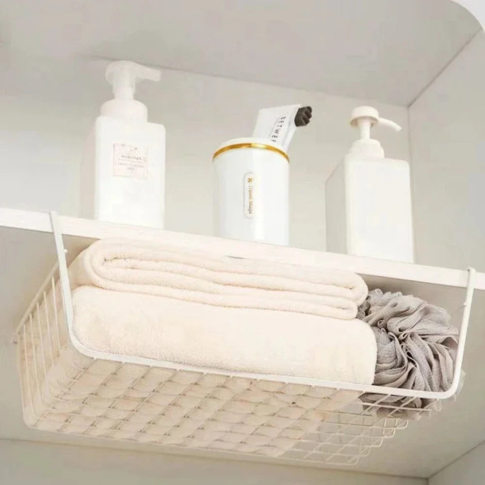 1PC Off-The-Shelf KitchenTiered Storage Shelf Student Dormitory Wardrobe Dormitory Desk Storage Hanging Basket Organizer Kitchen