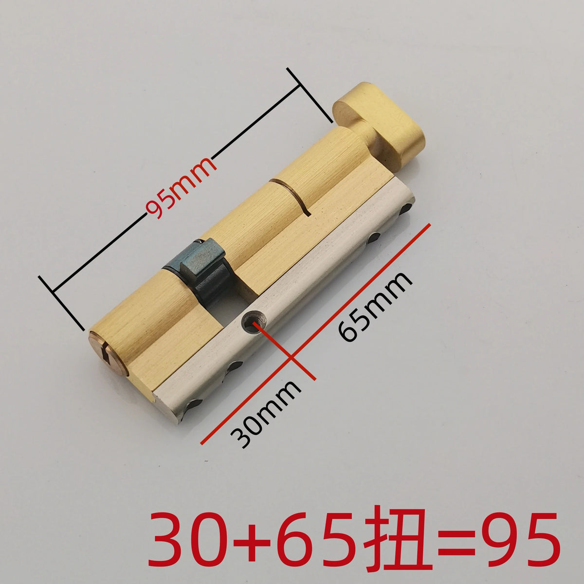 Super D-grade 8-track Single Opening with Knob Anti-theft Cylinder,Universal Lock Core for Iron and Wooden Doors,8 Keys Cilindro