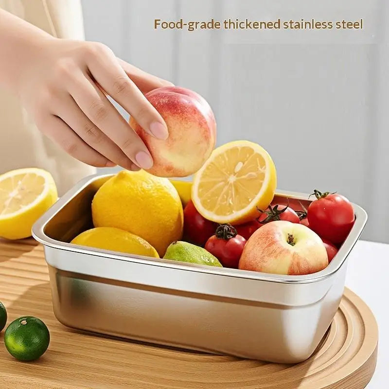 Stainless Steel Bento Box Large Capacity Microwave Safe Portable Lunch Box Food Storage Container for Work School Picnic