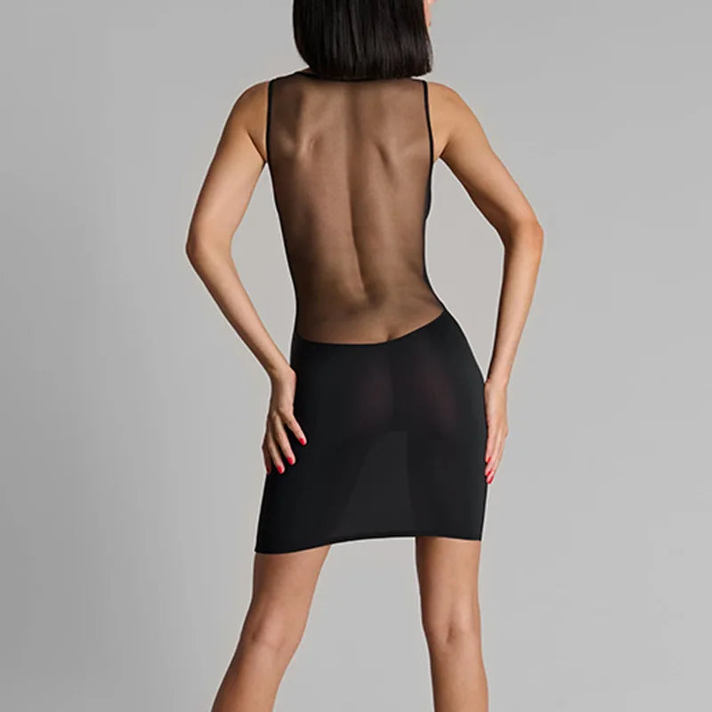 Women's Clothing Early Spring New Halter Suspender Dress Fashionable Sexy Night Club Style Backless Sheath Dress for Women elege