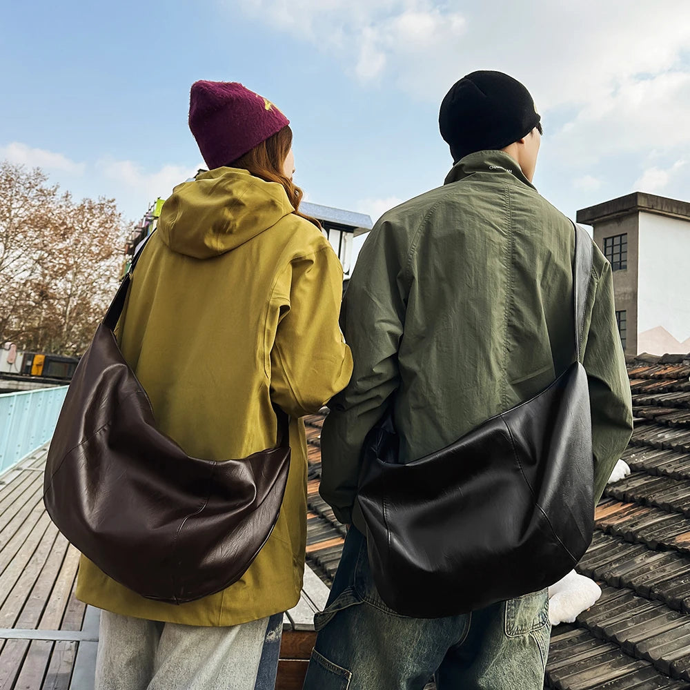 Men's Crossbody Bag Casual Versatile Fashionable Large Capacity Waist Bag Simple Lightweight Outdoor Sports Backpack
