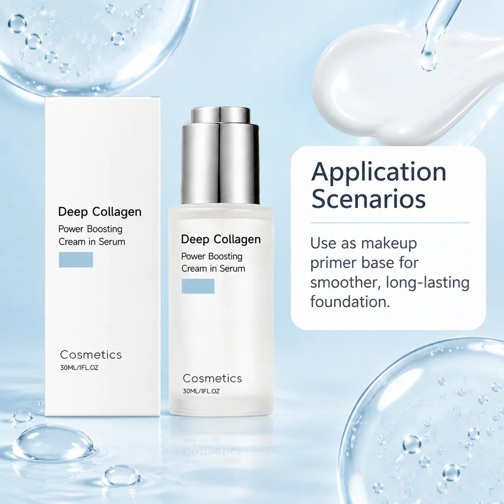 Deep Collagen Boosting Cream in Serum Moisturizing Boost Skin Elasticity Enhance Skin Radiance For All Skin Skincare Primer Base