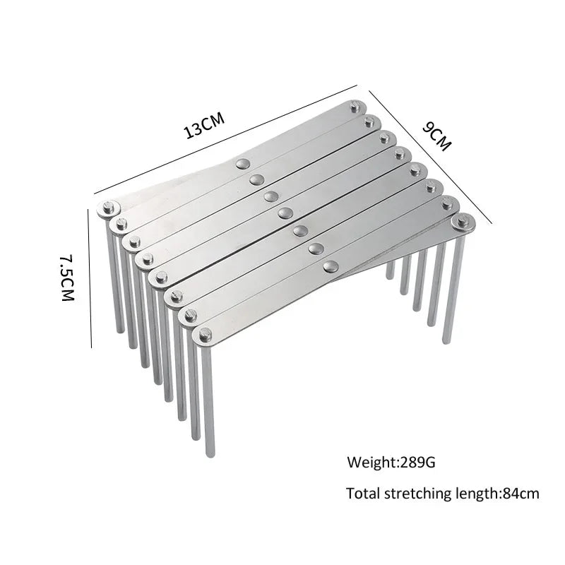 Stainless Steel Bowl Dish Organizer Pot Lid Rack Pan Retractable Foldable Plate Holder Shelf Tableware Storage Kitchen Gadgets