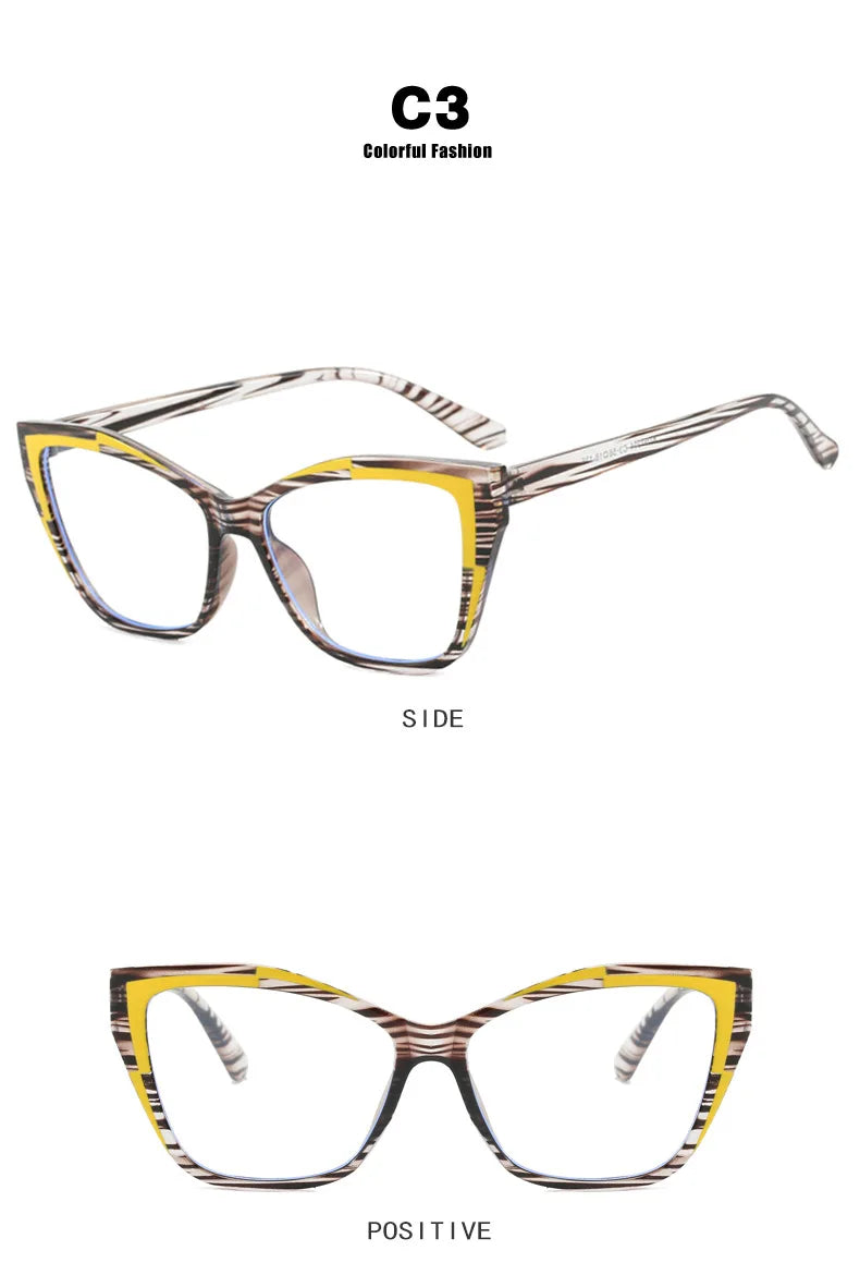 Vintage Brand Designer Cat Eye Glasses Blue Light Blocking Glasses Women Spectacle Computer Eye Protection Glass Unisex Lentes