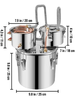 Succebuy 12/30L Alcohol Brewing Distiller DIY Moonshine Apparatus Stainless Steel Still Whisky Beer Brandy Home Appliance