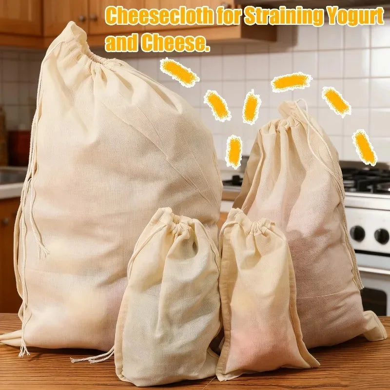 Drawstring Filter Net Mesh Bag Reusable Strainers Cheese Filter For Fruit Juice Food Straining Home Kitchen Gadgets Wholesale