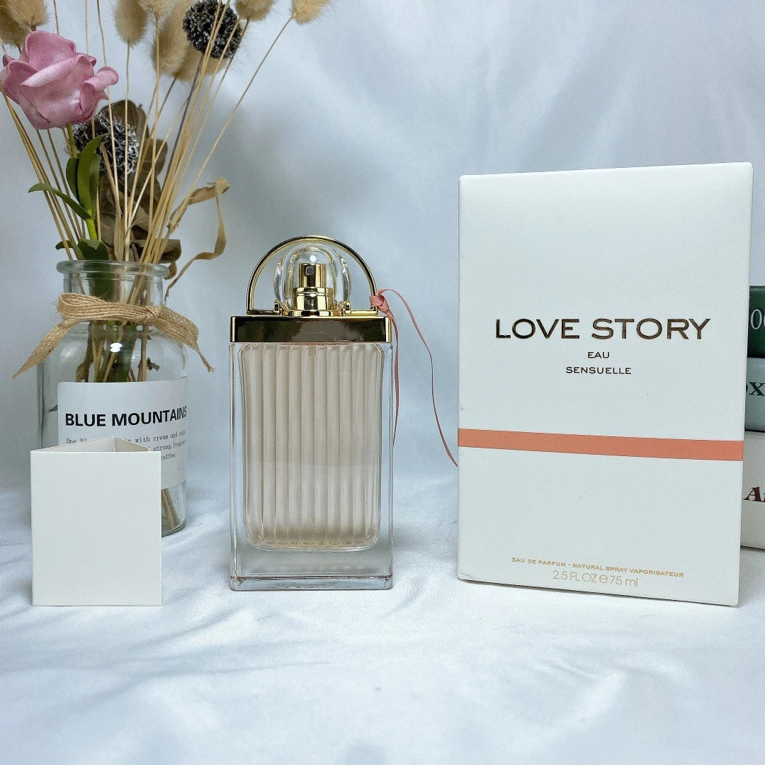 Transparent Striped Bottle, Fresh Soft Long Lasting Fragrance for Her,Elegant Ribbon Bow Perfume 75ml EDP