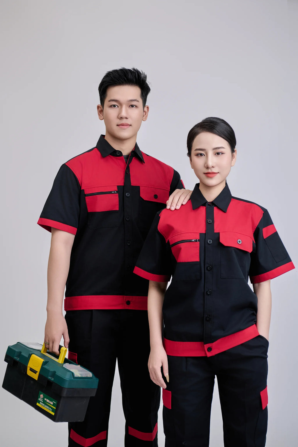 Comfortable New Hi Visibility Safety TC Fabric Women's Black Red Short-Sleeve Durable FMF Vietnamese Breathable Workwear
