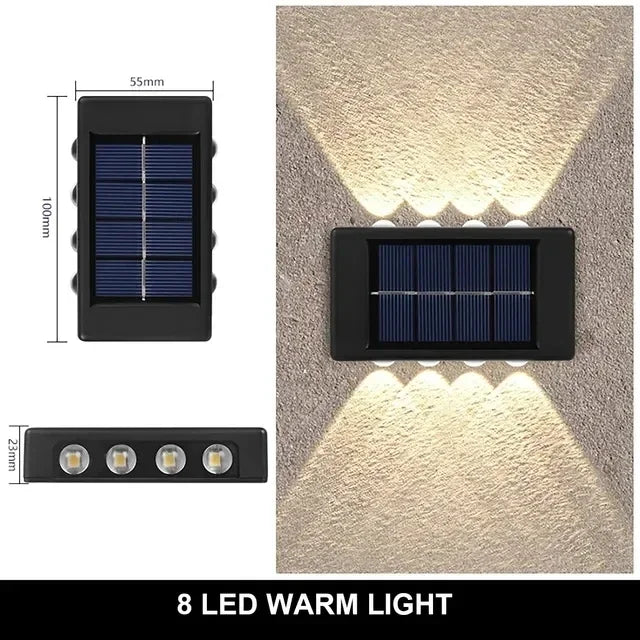 Solar LED Light Outdoor Solar Lighting Lamp Streetlights Exterior Decoration Garland Waterproof Solar Garden Light  Wall Light