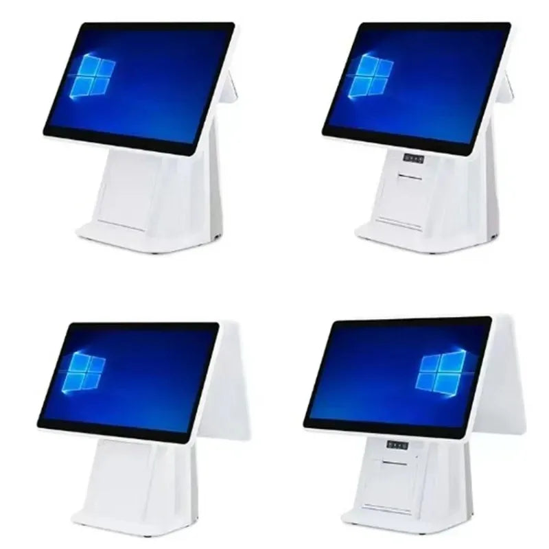 Retail Store 15 Inch POS Cash Register Single Dual Screen Wall Mounted Touchscreen All In One Ordering Machine Restaurant