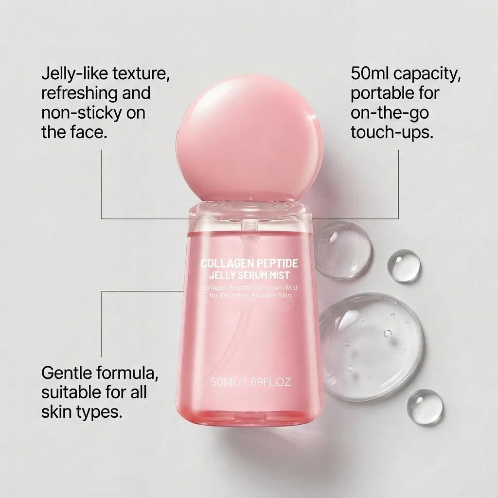 Women Jelly Face Essence Mist Fast Absorbing Non-Greasy Soothing Refreshing Skincare Collagen Facial Moisturizing Serum Sprays