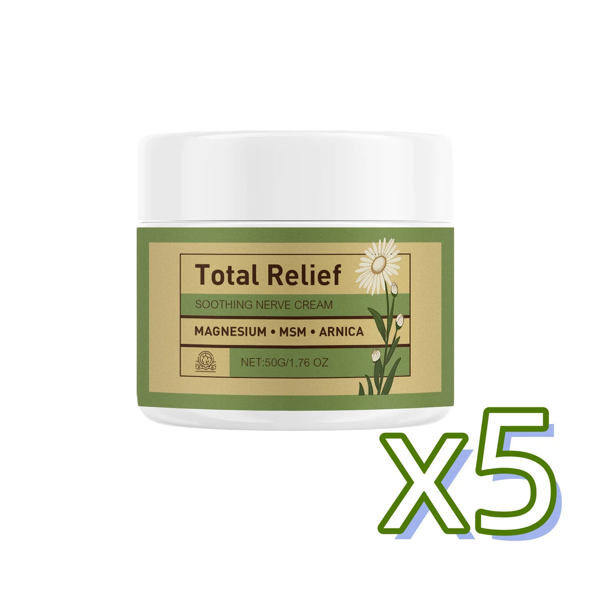 Total Relief Magnesium Soothing Cream Relieve Nerves Tension Reduce Muscle Discomforts Daily Joint Care Fast Absorb Body Cream