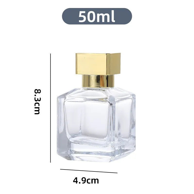 50ML Perfume Refill Bottle Luxury Moisturising Spray Glass Travel Pump Portable Empty Cosmetic Sub-Bottling