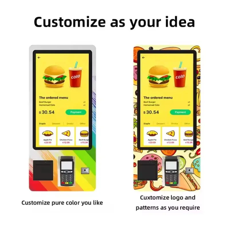32 Inch Touch Screen Self-Service Kiosk Interactive Payment Vending Functions SDK Enabled Android/Windows  I5/i7