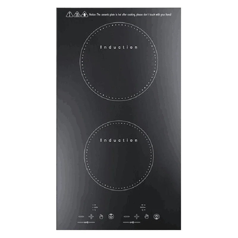 Kitchen 2 Rings Ceramic Cooker Induction Cooktop Double Electric Cooker Hob Heating Cooker Electric Stove Vertical Cooking Plate