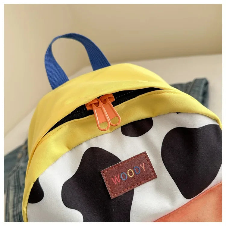 Cartoon Fashionable and Casual Women's Backpack Cute Cow Print Backpack Soft and Durable Fabric Backpack Suitable for Daily Use